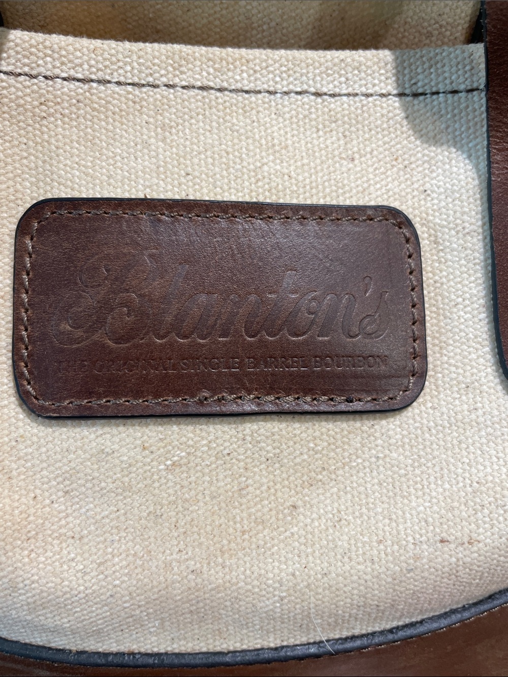 Blanton’s canvas and leather small tote bag - Picture 2 of 7